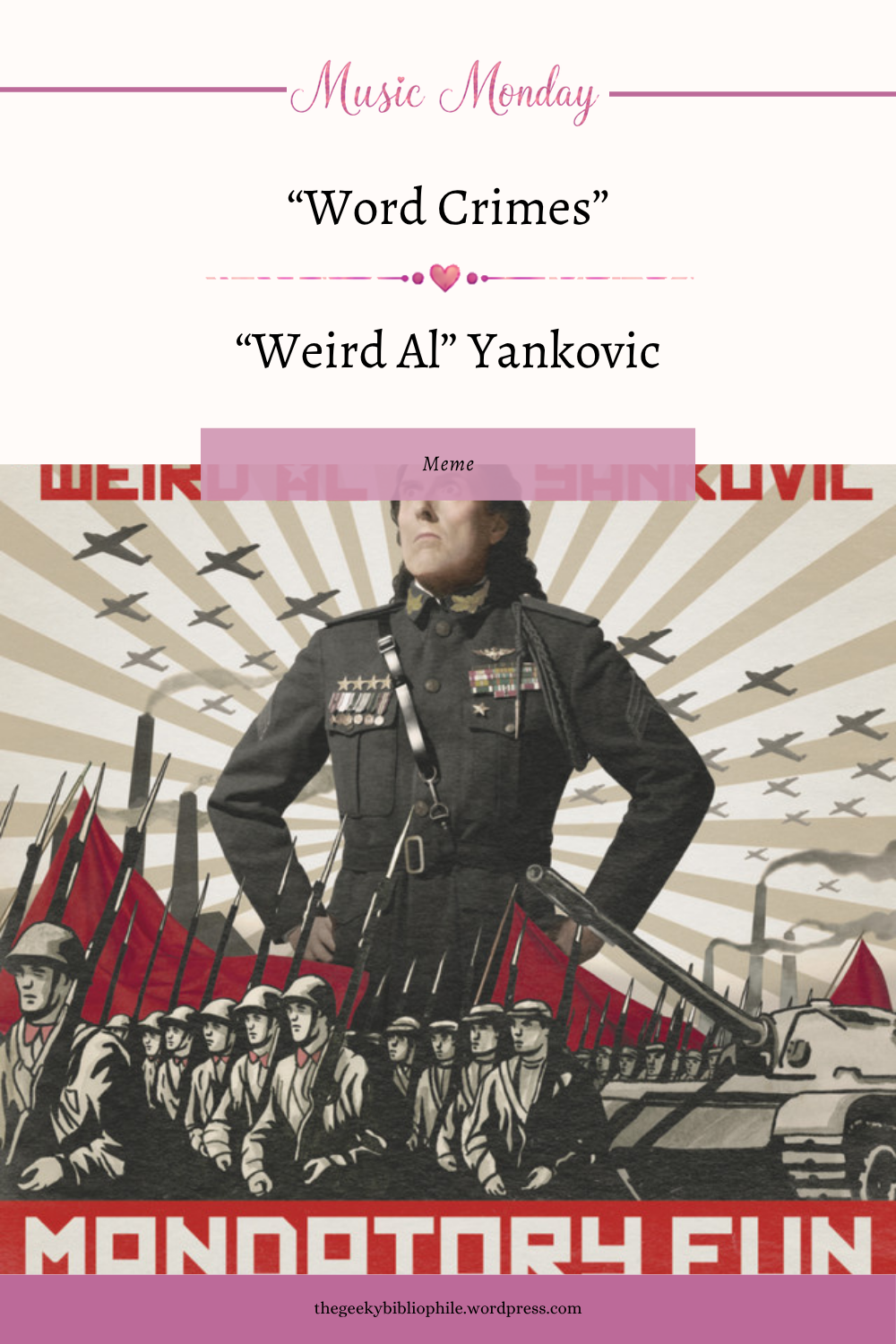 Lunes de música: "Word Crimes" de "Weird Al" Yankovic - The Geeky Bibliophile